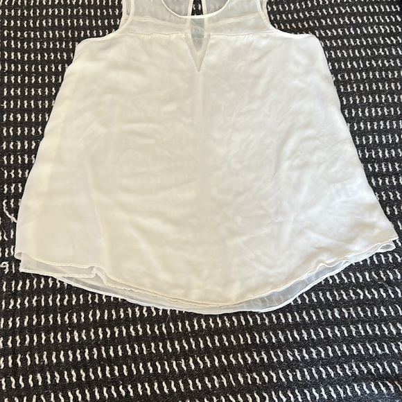 Metaphor White Sheer Yoke Tank/Blouse - Medium - Picture 5 of 11